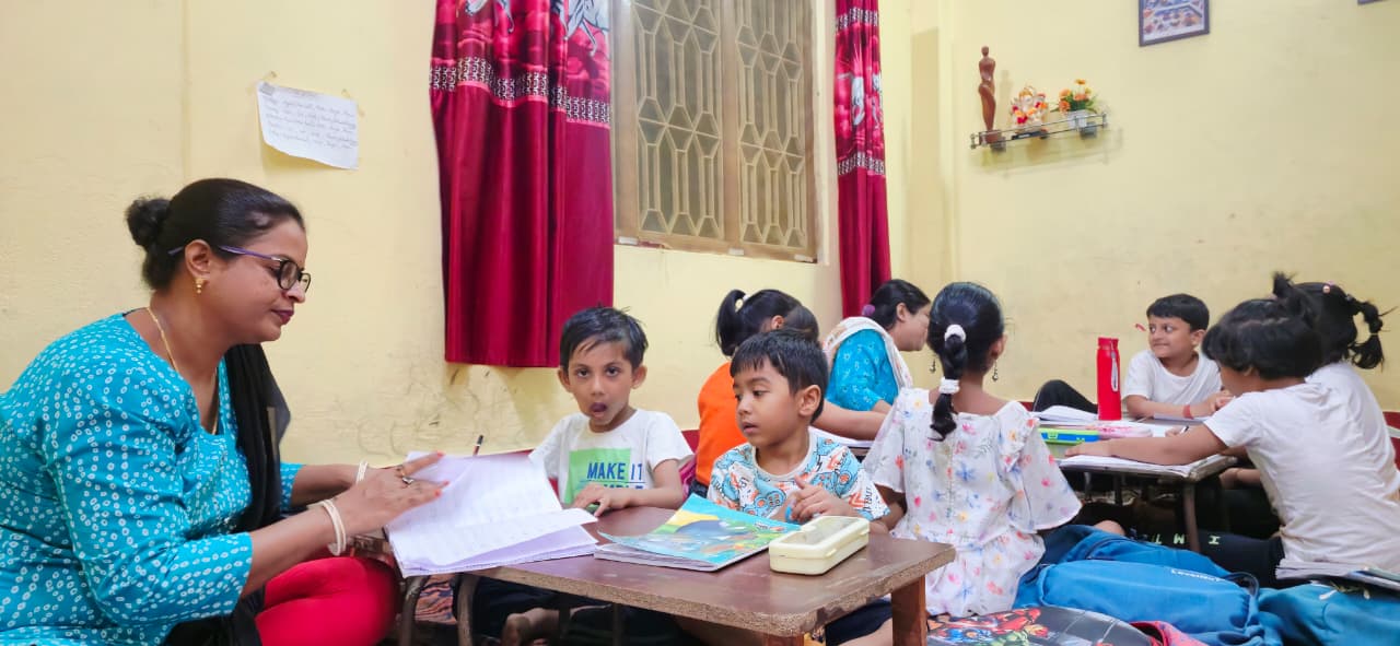 Students learning together